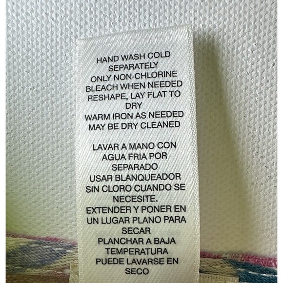 Chico's 100% Linen Poncho Pastel Paisley Boho Top Oversized Women's S/M - Picture 10 of 12